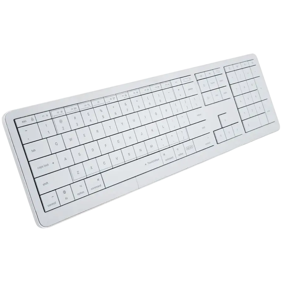 [CL20RA12NW0US] Clevetura Clvx 1 Touch-On-Keys AI Wireless Keyboard - White