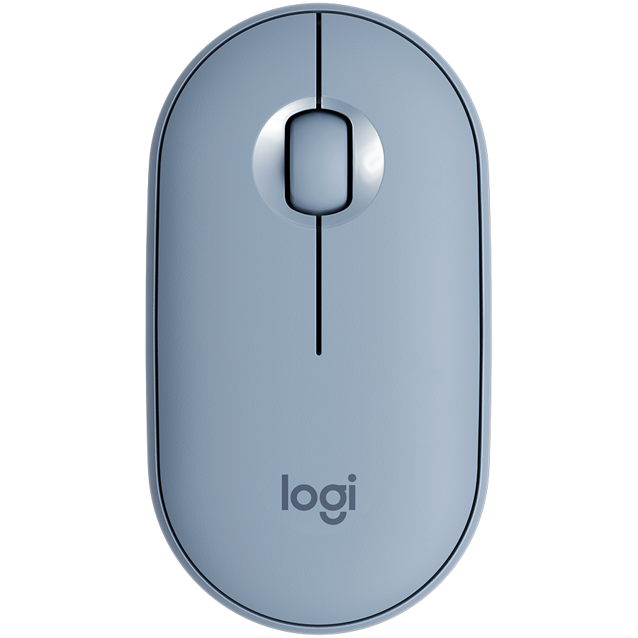 [910-005719] Logitech M350 Pebble Bluetooth Mouse - Blue Grey
