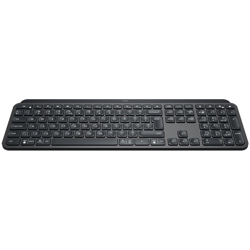[920-009416] Logitech MX Keys Plus Bluetooth Illuminated Keyboard with Palm Rest - Graphite - US Int'l