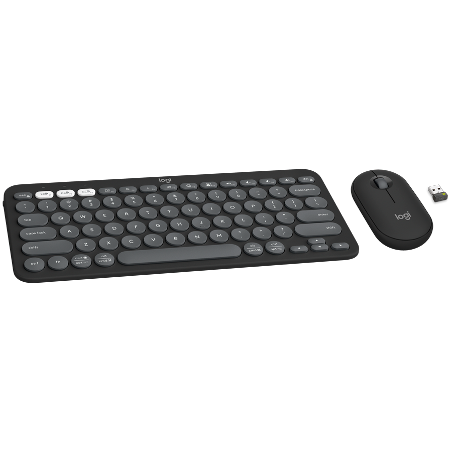 [920-012257] Logitech Pebble 2 Bluetooth Keyboard Combo - Tonal Graphite - Nordic