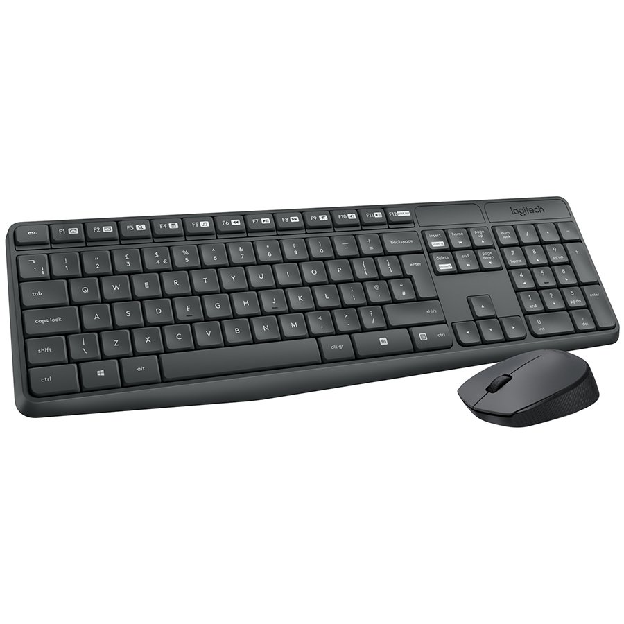 [920-007927] Logitech MK235 Wireless Combo - Grey - Arabic
