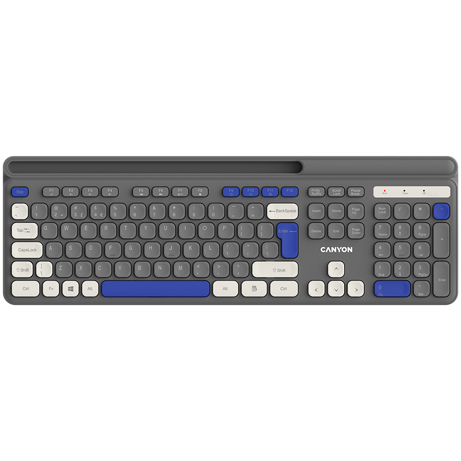 [CNS-HKBW03DG] Canyon keyboard HKB-W03 EN AAA Wireless Grey