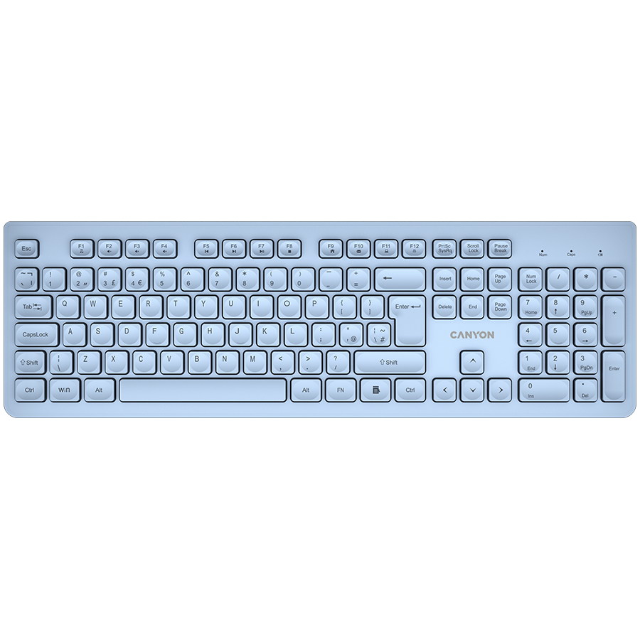 [CNS-HKBW01BL] Canyon keyboard HKB-W01 UK/US AAA Wireless Blue