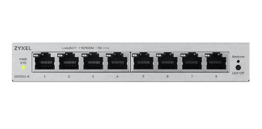 Zyxel Switch Gigabit Ethernet Managed 8-Port Metal UK Plug GS1200-8V3