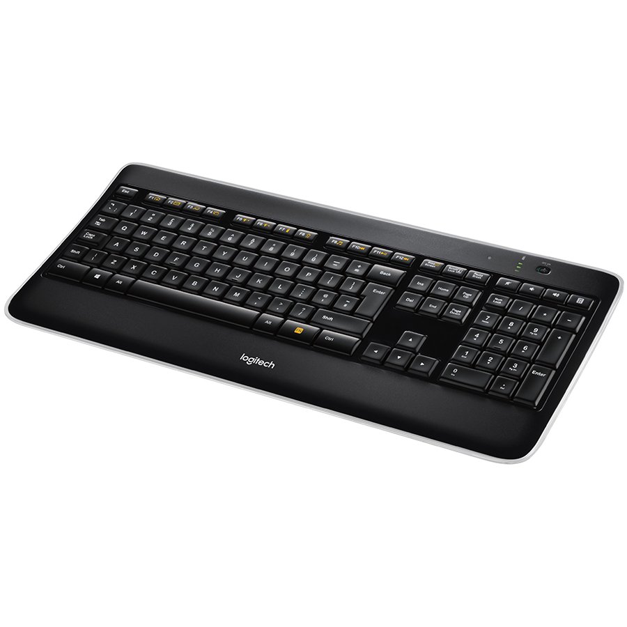 Logitech K800 Wireless Illuminated Keyboard - Black - Nordic