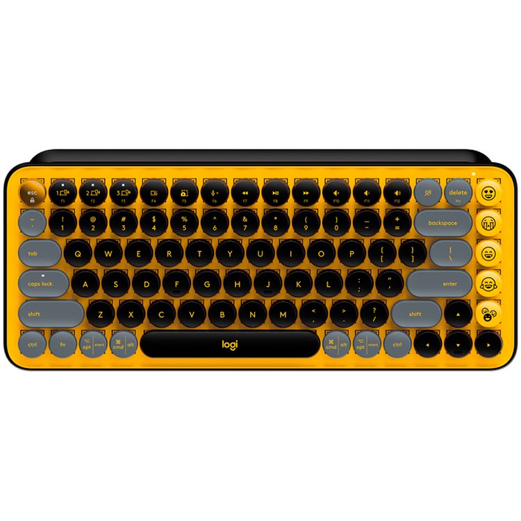 Logitech Pop Keys Bluetooth Mechanical Keyboard - Blast Yellow - Russian