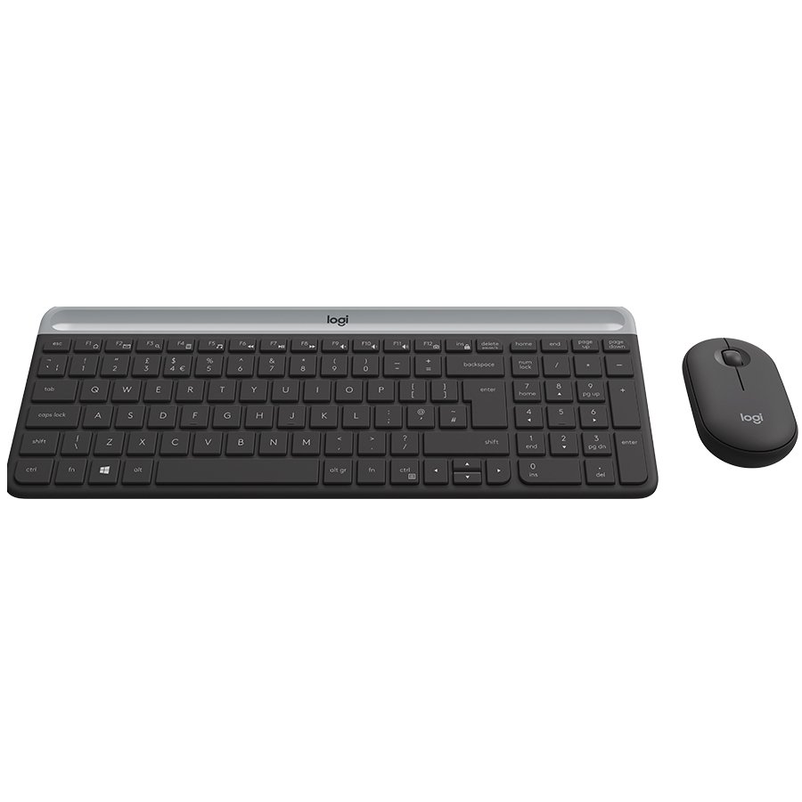 Logitech MK470 Slim Wireless Combo - Graphite - Arabic