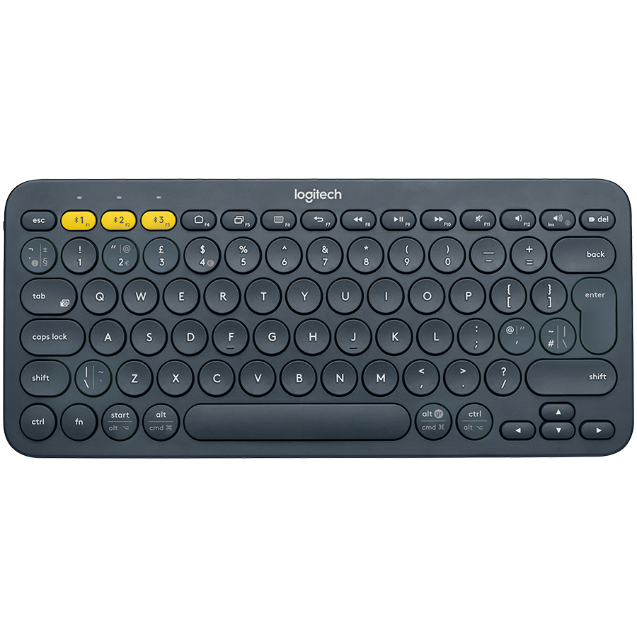 [920-007584] Logitech K380 Multi-Device Bluetooth Keyboard - Dark Grey - Russian