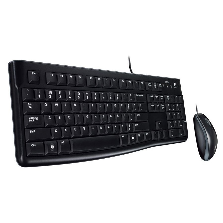 [920-002540] Logitech MK120 Corded Combo - Black - USB - German
