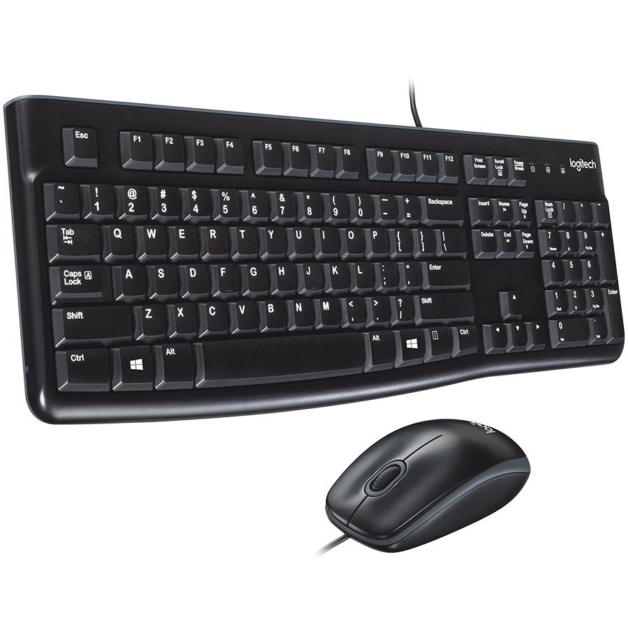 [920-002549] Logitech MK120 Corded Combo - Black - USB - Hrv-slv-srb