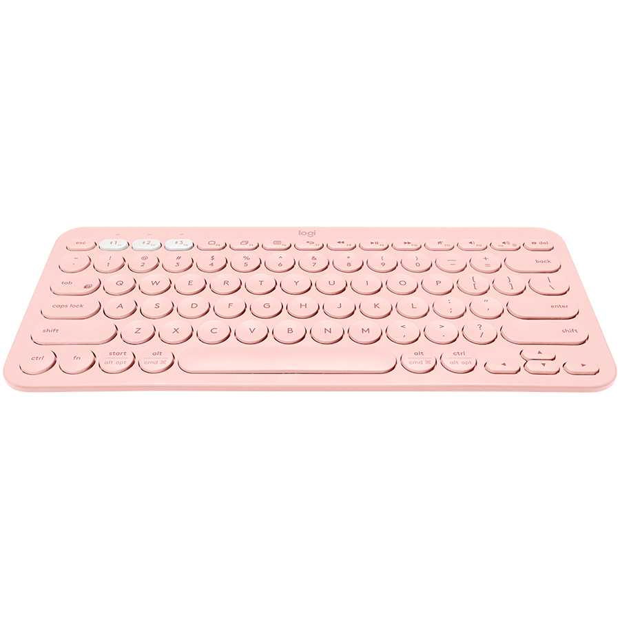 [920-009590] Logitech K380 Multi-Device Bluetooth Keyboard - Rose - UK