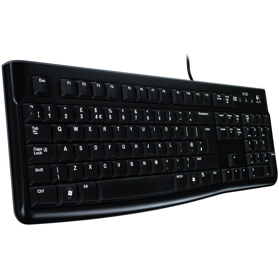 [920-002490] LOGITECH K120 Corded Keyboard - BLACK - USB - GREEK