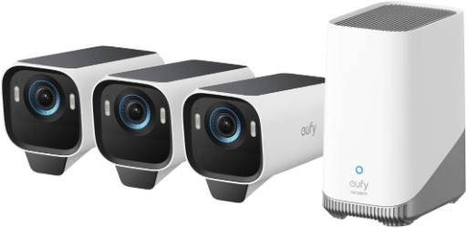 Anker Eufy Security Camera Kit  eufyCam S3 Pro 3Pack & Homebase3