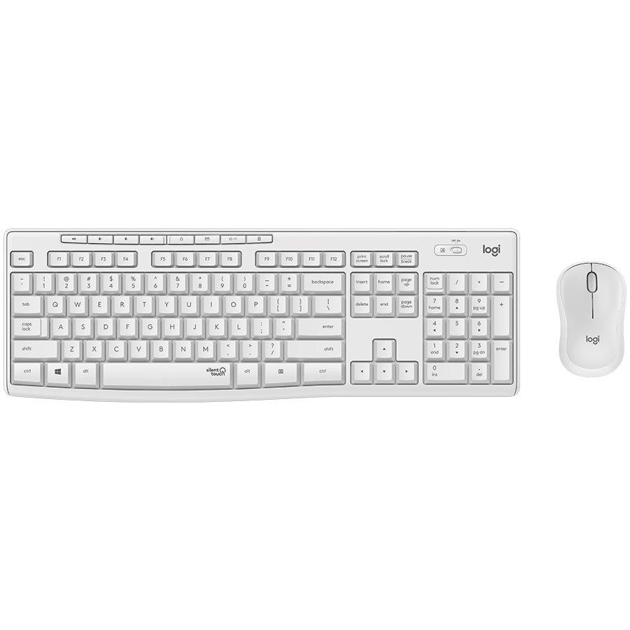 Logitech MK295 Silent Wireless Combo - Off-white - Nordic