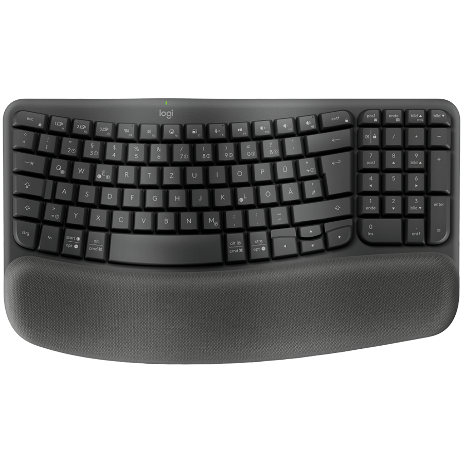 Logitech Wave Bluetooth ergonomic keyboard - Graphite - US Int'l (920-012334)