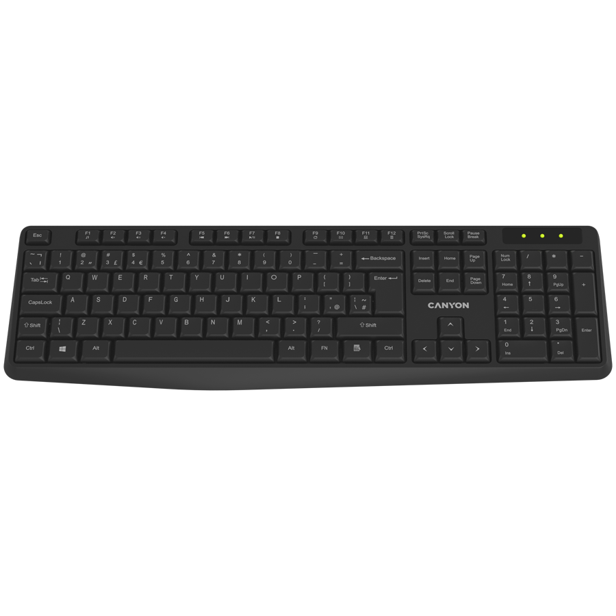 [CNE-CKEYW01] Canyon keyboard KB-W01 Wireless Black