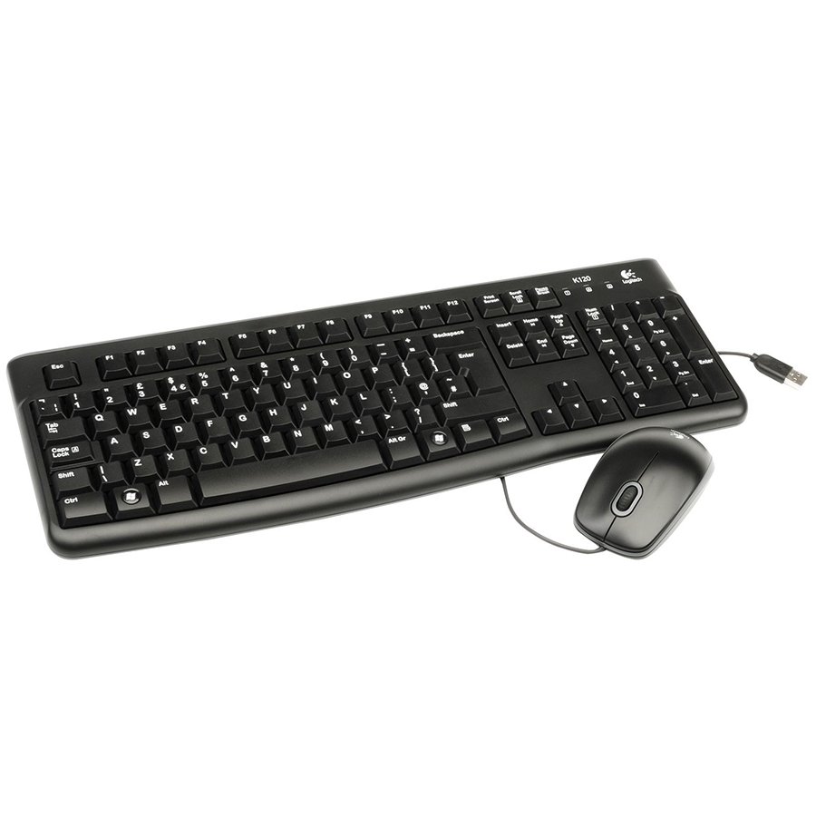[920-002541] LOGITECH MK120 Corded Combo - BLACK - USB - GREEK