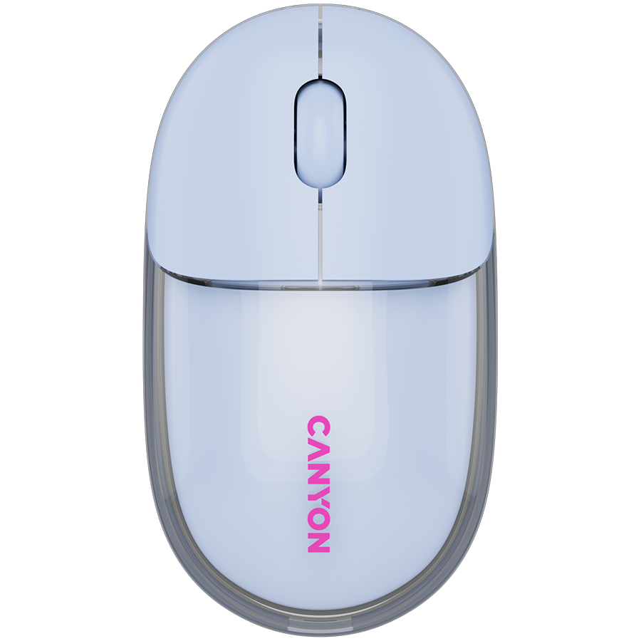 [CNS-CMSW24BL] CANYON mouse OnClick 24 BT/ Wireless Transparent/Blue
