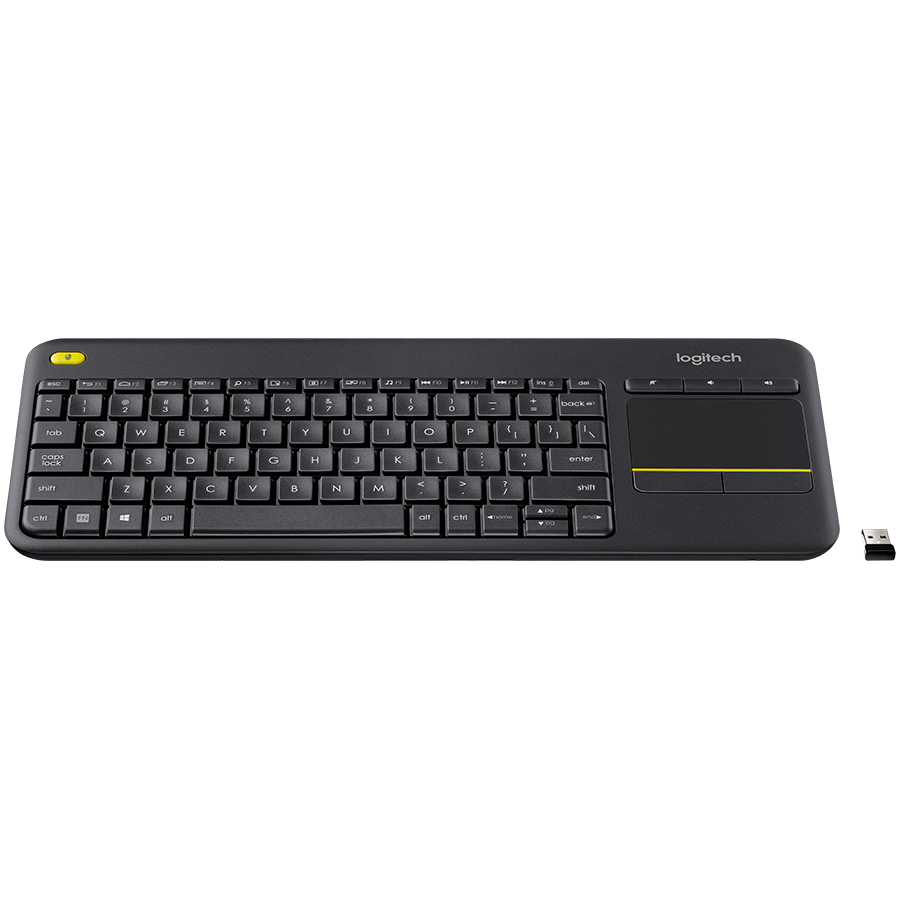 Logitech K400 Plus Wireless Touch Keyboard - White - Nordic