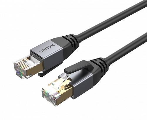 [28808] Unitek Network Patch Cable CAT8 Black 8.0m C18149A-8M