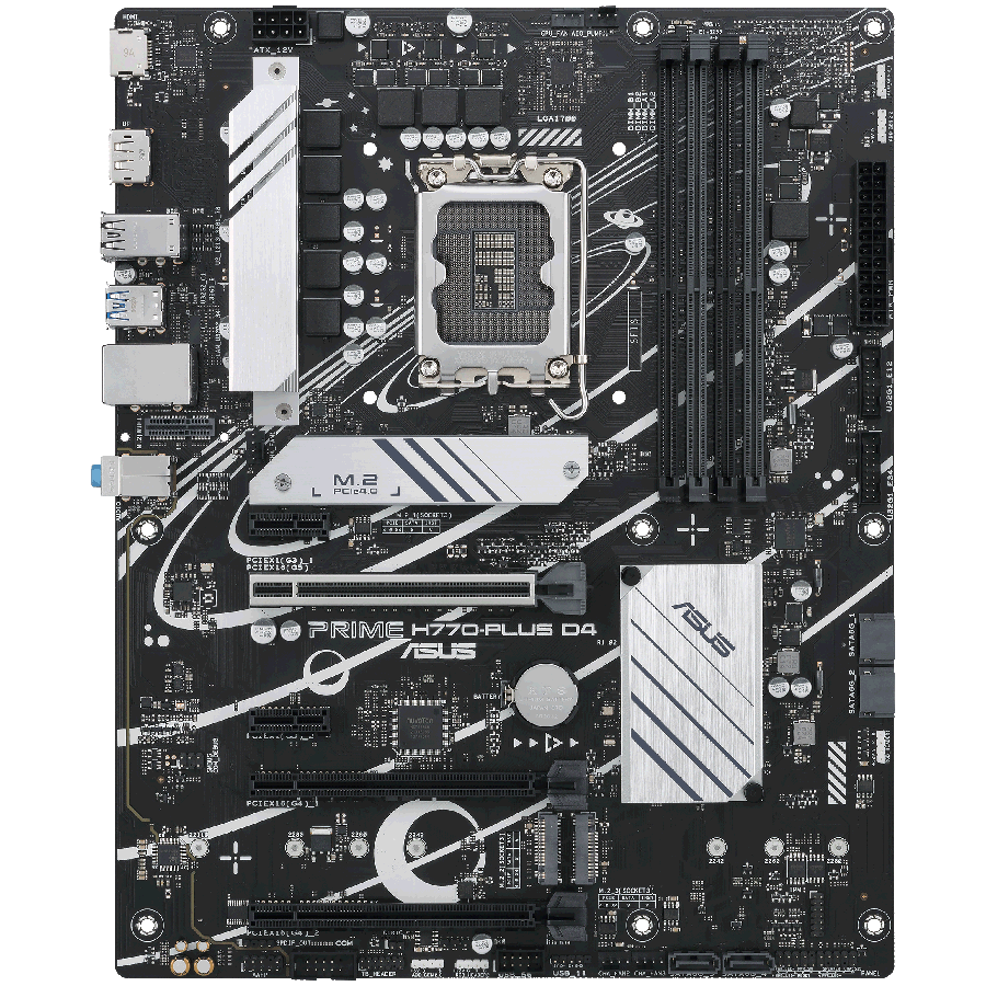 ASUS Motherboard Prime H770-PLUS D4 / LGA1700 - H770, USB 3.2 Gen 2, AURA, MB