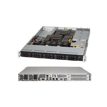 [SC116AC2-R706WB] Supermicro Chassis CSE-116AC2-R706WB - 1U, 10x 2.5" SAS/SATA HDD bays, WIO, 700W Redundant PSU - Black