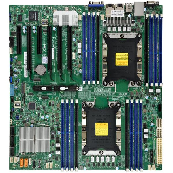 [MBD-X11DPI-N-B] Supermicro Motherboard MBD-X11DPI-N 2xLGA 3647 - Intel C621, 16xDDR4, 2x1GbE LAN, 14xSATA3 (6Gbps) RAID 0,1,5,10, 4xUSB 2.0 + 5xUSB 3.0