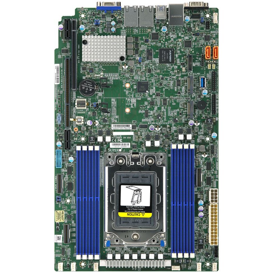 [MBD-H12SSW-IN-B] Supermicro mainboard server MBD-H12SSW-IN-B - Single AMD EPYC 7002 CPU, 16 SATA3, 2 M.2, 2 SuperDOM, 2 NVMe via SlimSAS