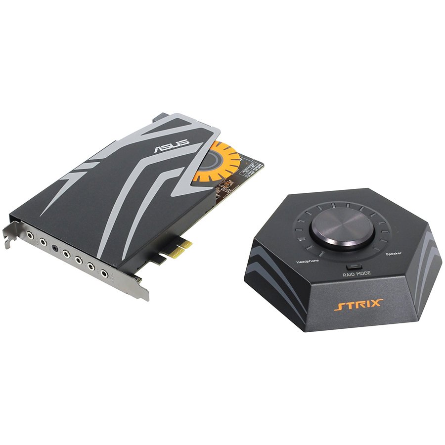 ASUS sound card STRIX_RAID_PRO WOWGAMEBUNDLE   7.1 PCIe x1 , 116dB SNR, Raid Mode, 600ohm headphone amplifier  90YB00I0-M1UA00