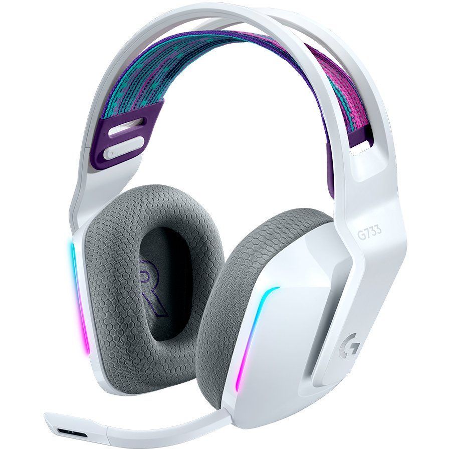 [981-000883] LOGITECH G733 LIGHTSPEED Wireless RGB Gaming Headset - WHITE