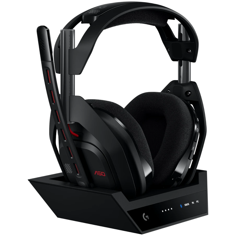 [939-002224] Logitech Astro A50 Lightspeed Wireless Gaming Headset + Base Station - Black - 2.4GHZ - Plugc - EMEA28-935