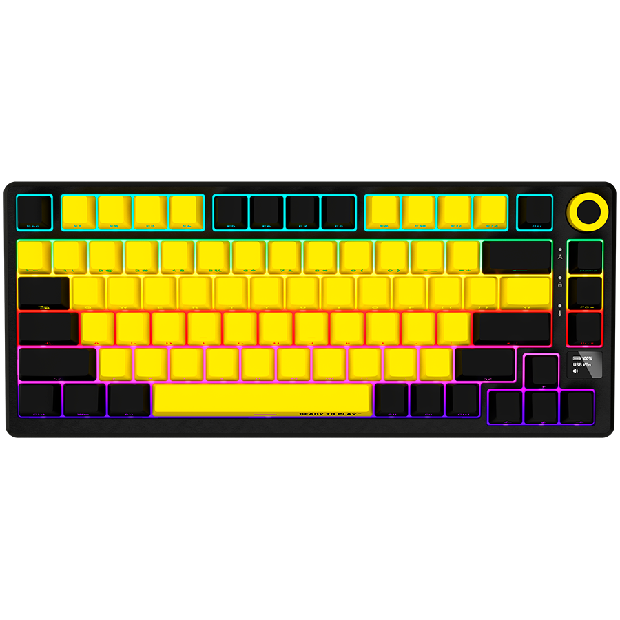 Lorgar KBP7075W Gaming Keyboard Black/Yellow