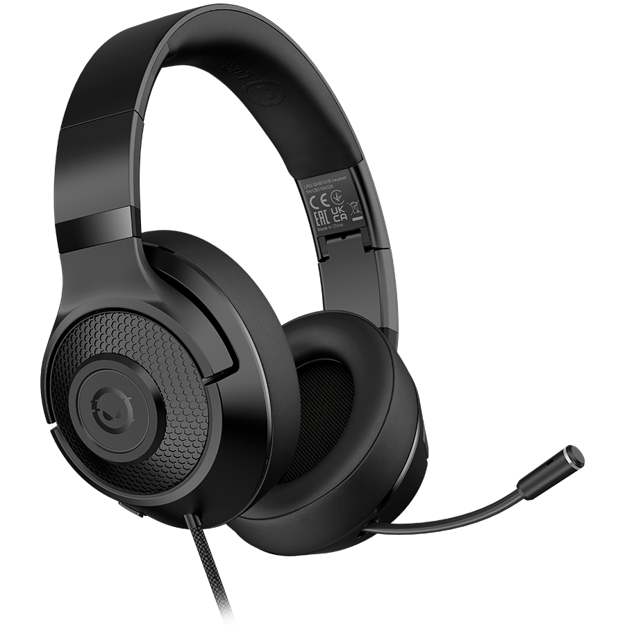 Lorgar Noah 101, Gaming headset with microphone, 3.5mm jack connection, cable length 2m, foldable design, Pu leather ear pads,