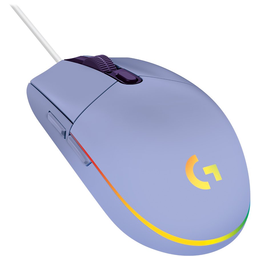 Logitech G203 Lightsync Corded Gaming Mouse Lilac