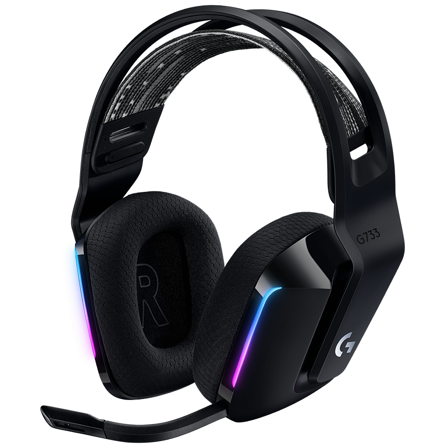 [981-000864] LOGITECH G733 LIGHTSPEED Wireless RGB Gaming Headset - BLACK