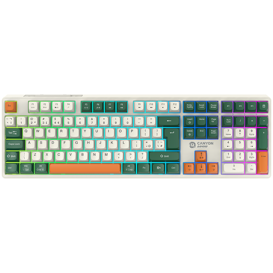 [CND-SKBW11] Canyon Keyboard Shadder GKW-11 Mech RGB UK/US Wireless White