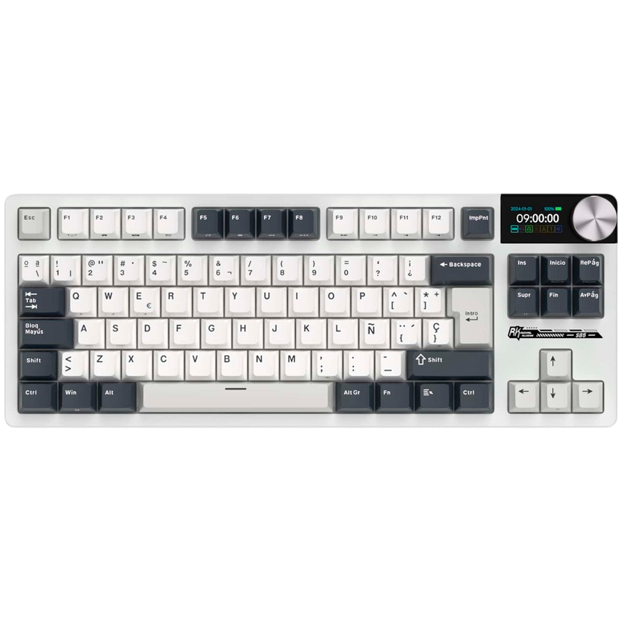Royal Kludge RK S85 White Night Gaming Keyboard Cloud Switch