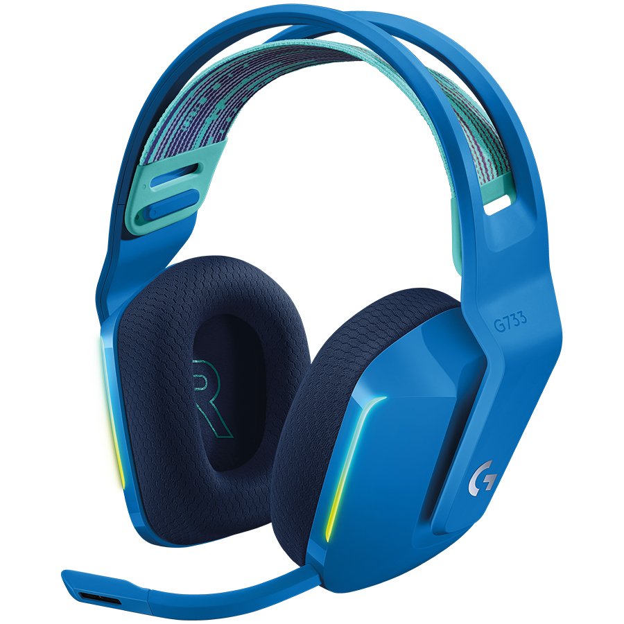 [981-000943] LOGITECH G733 LIGHTSPEED Wireless RGB Gaming Headset - BLUE