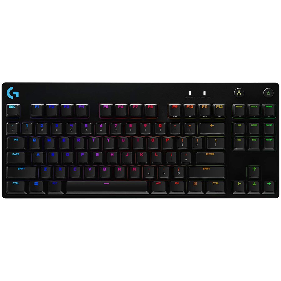 Logitech G Pro TKL Corded Mechanical Gaming Keyboard Clicky Switch Black