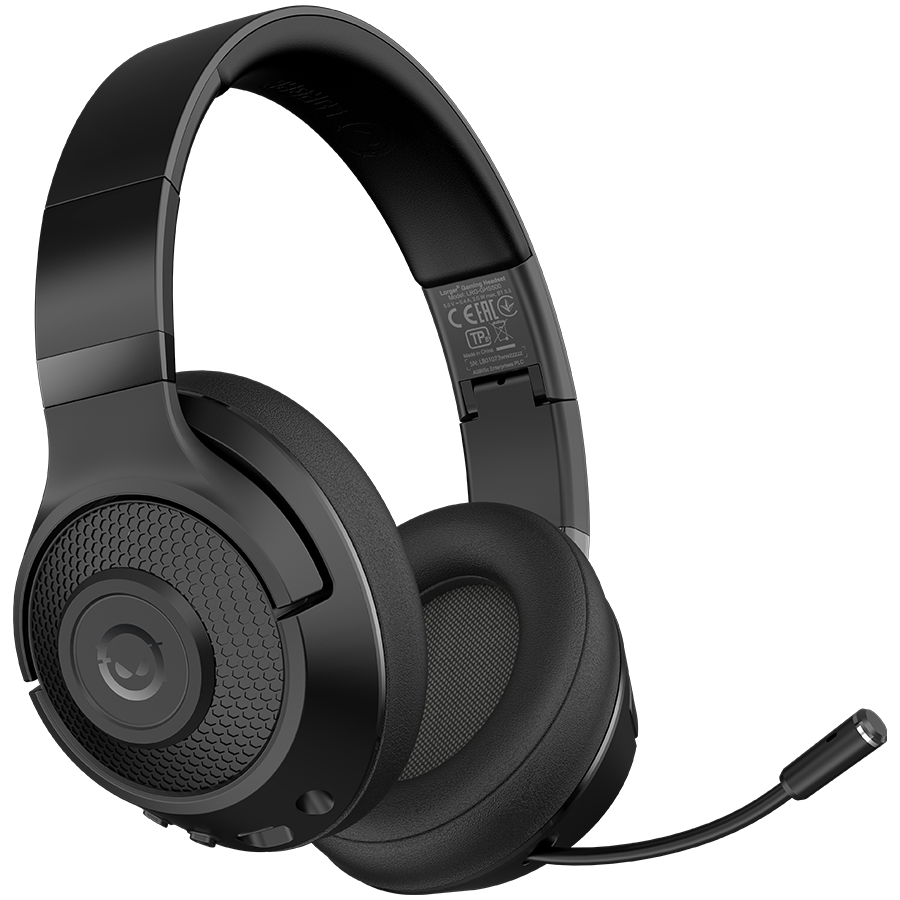 [LRG-GHS500] LORGAR Noah 500, Wireless Gaming headset with microphone, JL7006, BT 5.3, battery life up to 58 h (1000mAh), USB (C) charging cable (0.8m), 3.5 mm AUX cable (1.5m), size: 195*185*80mm, 0.24kg, black