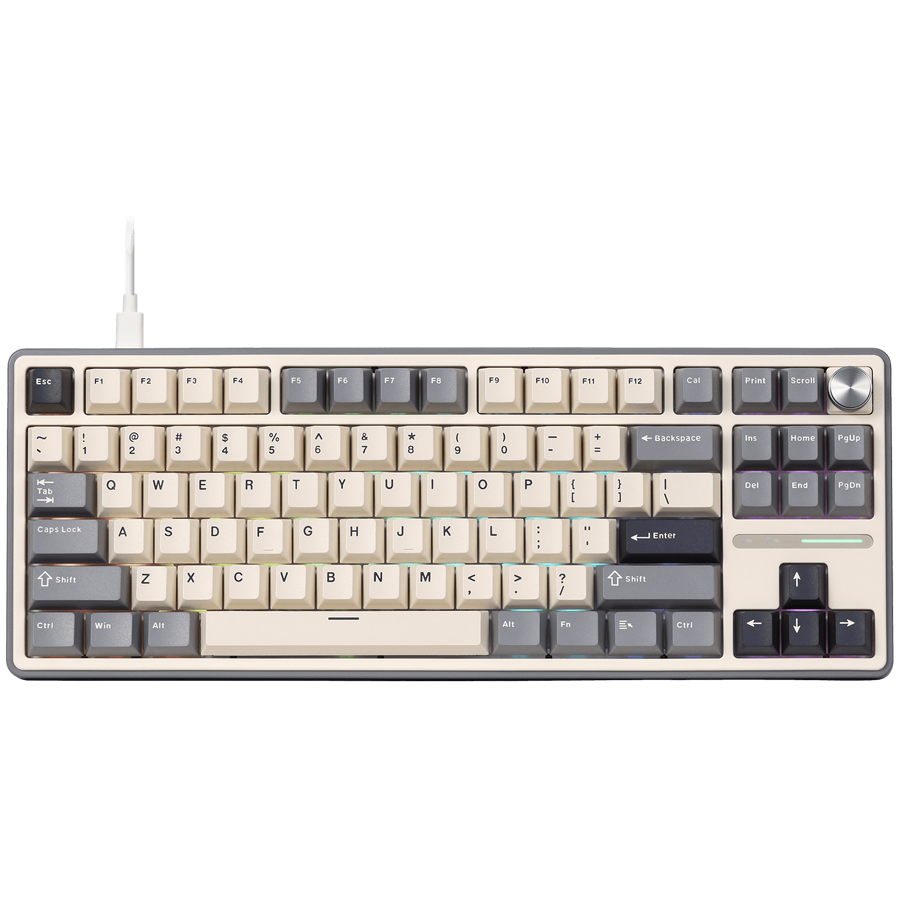Royal Kludge R87Pro Half Grey Gaming Keyboard Brown Switch