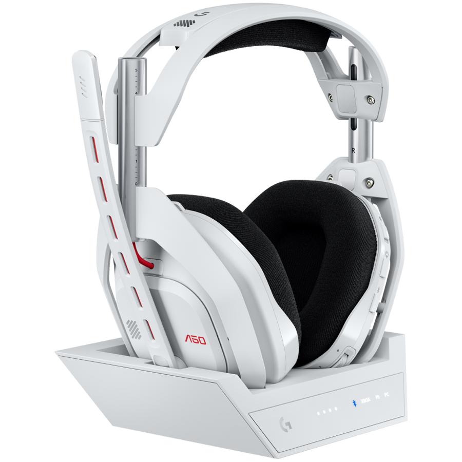 Logitech Astro A50 Lightspeed Wireless Gaming Headset + Base Station - White - 2.4GHZ - Plugc - EMEA28-935
