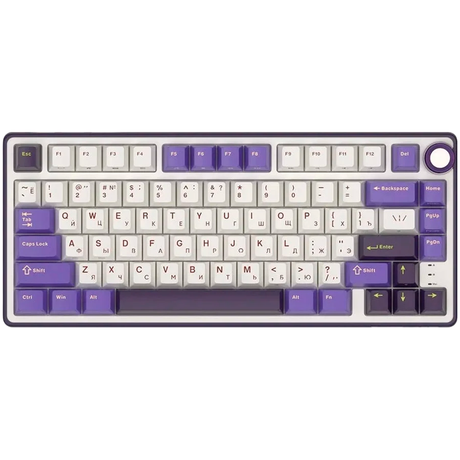 [RK-R75-BBERRYMS-KSLVSW-US] Royal Kludge R75 Blackberry Mousse Gaming Keyboard K Silver Switch