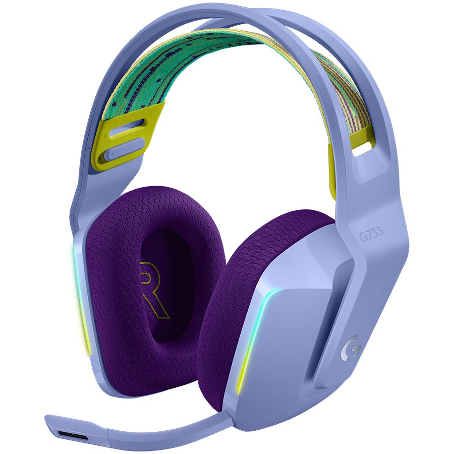 [981-000890] LOGITECH G733 LIGHTSPEED Wireless RGB Gaming Headset - LILAC