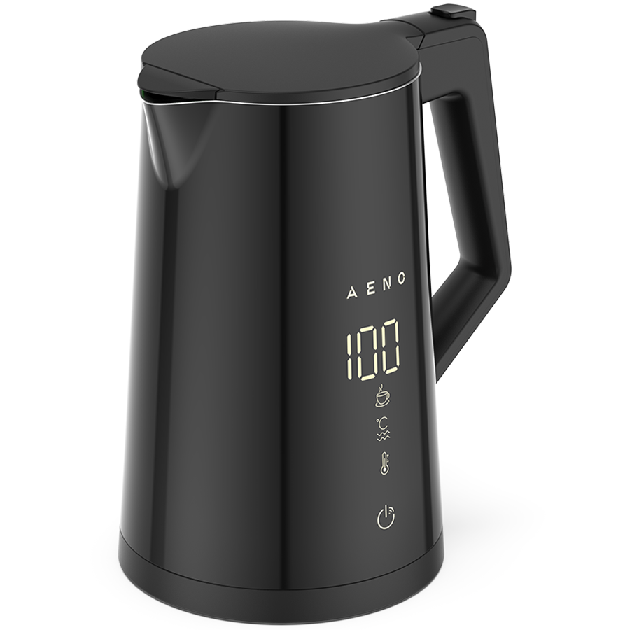 AENO Electric Kettle EK7S Smart: UK version,1850-2200W, 1.7L, Strix, Double-walls, Temperature Control, Keep warm Function, Control via Wi-Fi, LED-display, Non-heating body, Auto Power Off, Dry tank Protection