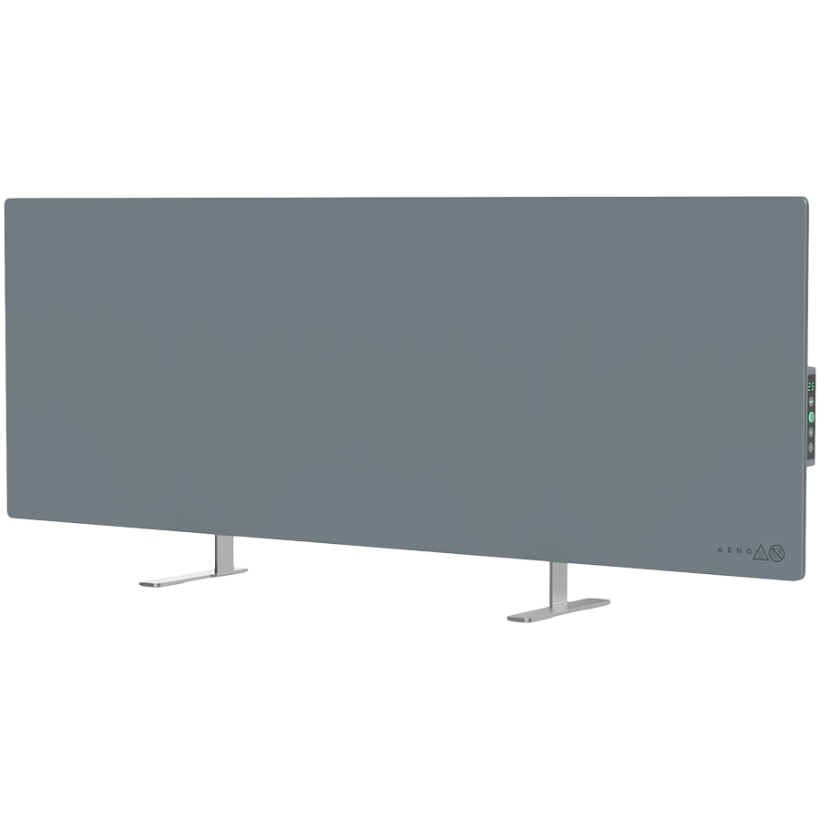 AENO Premium Eco Smart Heater, 700W, Tempered glass, Infrared+convection heating type, LED display, Plug type: United Kingdom (G type), GREY