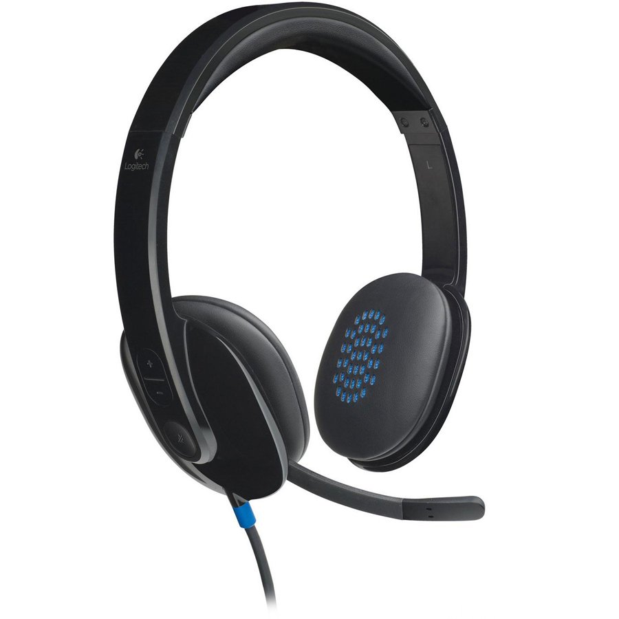 [981-000480] LOGITECH H540 Corded Headset - BLACK - USB