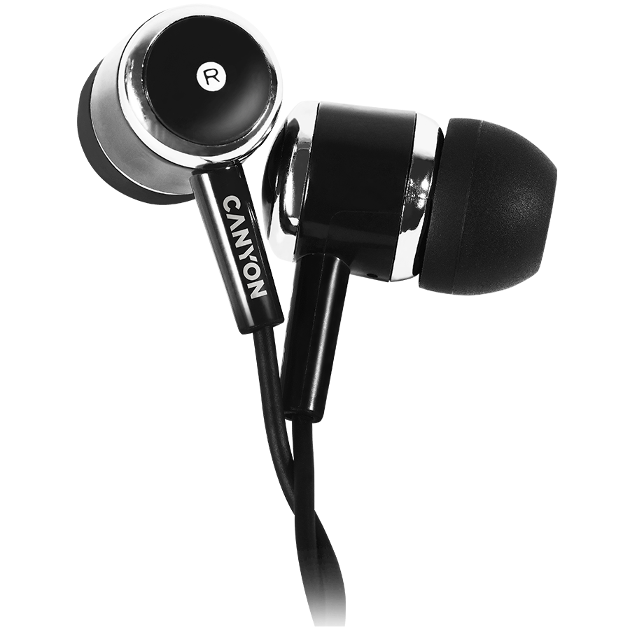 [CNE-CEPM01B] CANYON headphones EPM-01 Mic 1.2m Black