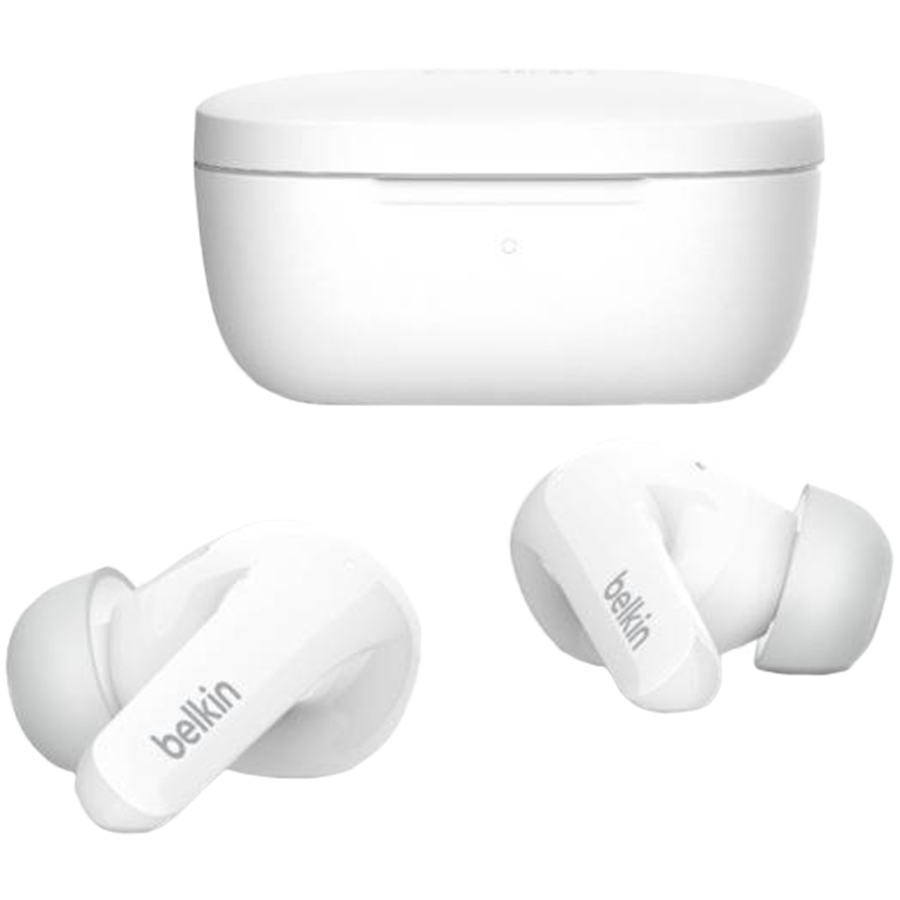 [AUC006BTWH] BELKIN SoundForm Flow Noise Cancelling Earbuds, White