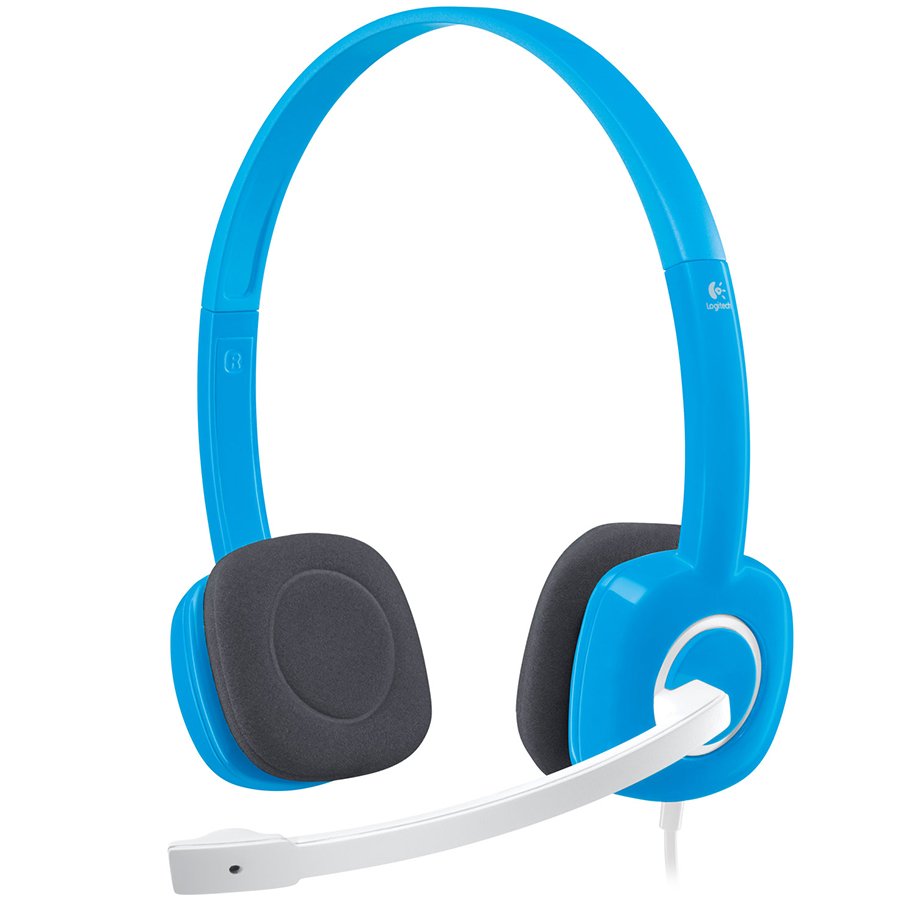 LOGITECH H150 Corded Stereo Headset - SKY BLUE - Dual Plug